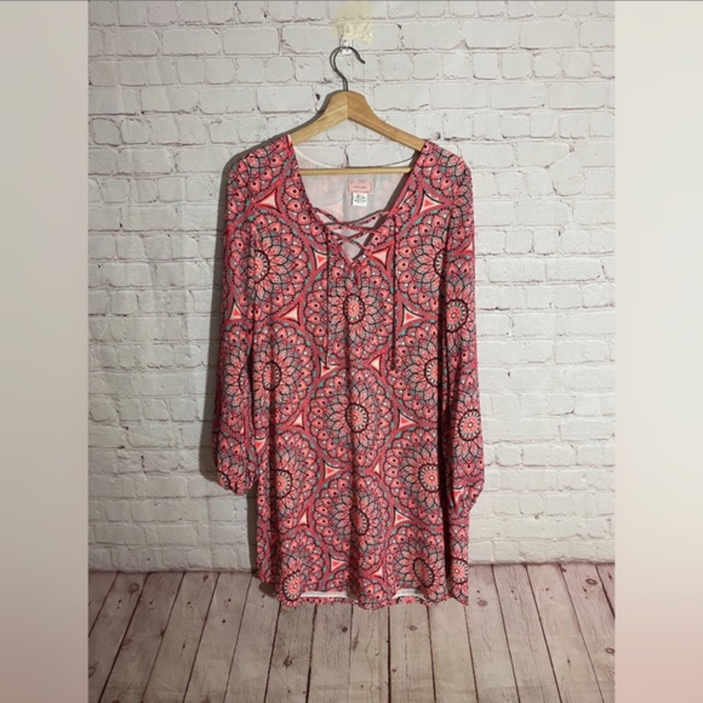 Love...ady Geometric‎ Print Dress